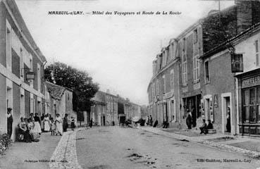 Iconographie - Hôtel des Voyageurs et route de la Roche