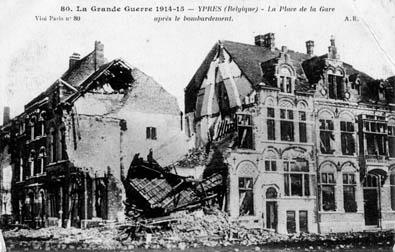 Iconographie - Ypres - La place de la gare