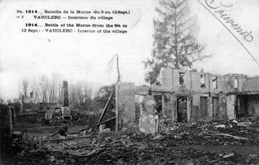 Iconographie - Intérieur du village - Bataille de la Marne