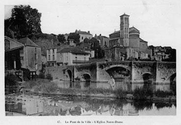 Iconographie - Le pont de la Ville - L'église Notre-Dame