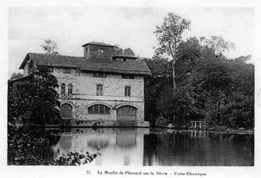 Iconographie - Le moulin Plessard sur la Sèvre - Usine électrique