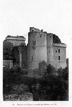 Iconographie - Ruines du château, incendié par Kléber en 1793