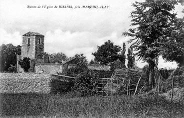 Iconographie - Ruines de l'église de Dissais