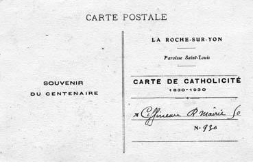 Iconographie - Eglise Saint-Louis - Souvenir du centenaire