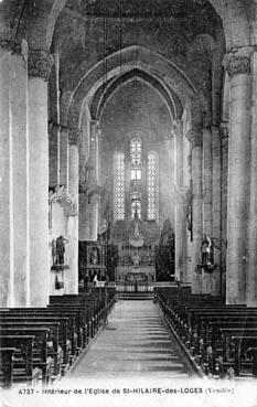 Iconographie - Intérieur de l'église de Saint-Hilaire-des-Loges
