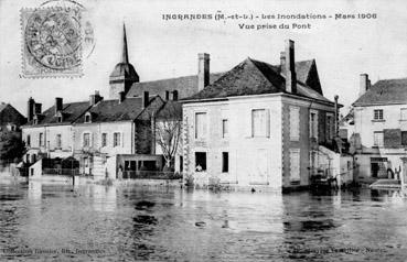 Iconographie - Les inondations, mars 1906 - Vue prise du pont