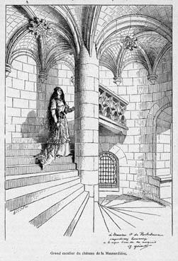Iconographie - Grand escalier du château de la Mesnardière