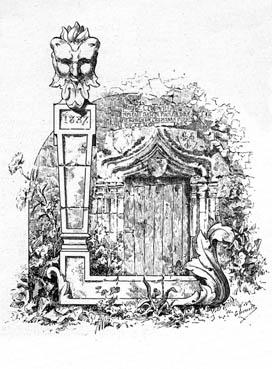 Iconographie - Détail d'une porte à l'abbaye de Bois-Rolland
