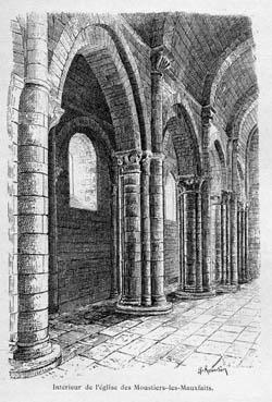 Iconographie - Intérieur de l'église de Moutier-les-Mauxfaits