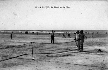 Iconographie - Le tennis sur la plage