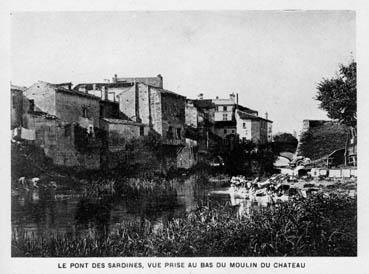 Iconographie - Le pont des Sardines, vue prise du bas du moulin du Château