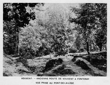 Iconographie - Ancienne route de Vouvent à Fontenay, vue prise au Pont-de-la-Loge