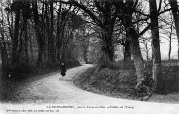 Iconographie - La Brossardière, près La Roche-sur-Yon - L'allée de l'Etang