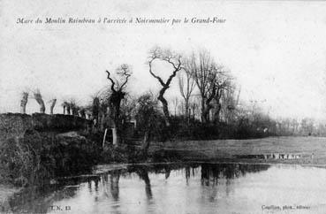 Iconographie - Mare du moulin Raimbeau à l'arrivée à Noirmoutier par le Grand Four