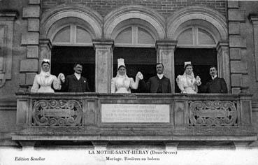 Iconographie - Mariage. Rosières au balcon