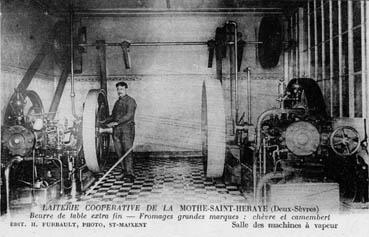 Iconographie - Laiterie coopérative de La Mothe-St-Héray - salle des machines à vapeur
