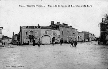 Iconographie - Place St-Hermand et avenue de la Gare