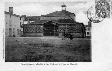 Iconographie - Les halles et la place du Marché