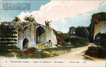 Iconographie - Ruines du château de Barbe Bleue - Entrée Sud