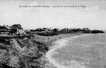 Iconographie - Sion-sur-l'Océan - Les châlets sur la route de la plage