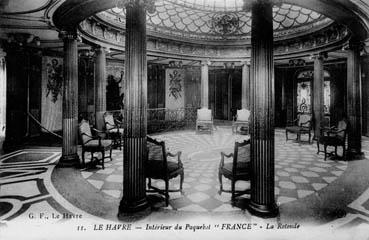 Iconographie - Intérieur du paquebot "France" - La rotonde