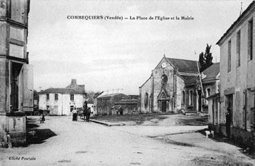 Iconographie - La place de l'Eglise et la mairie