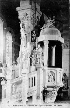 iconographie - Intérieur de l'église Ste Croix - La chaire