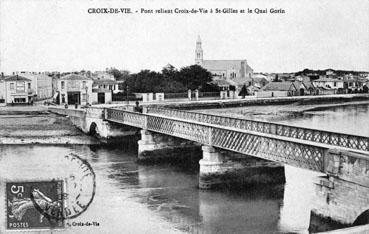 Iconographie - Pont reliant Croix-de-Vie à St-Gilles et le quai Gorin