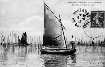 Iconographie - Ronce-les-Bains - Les parcs à huîtres en mer