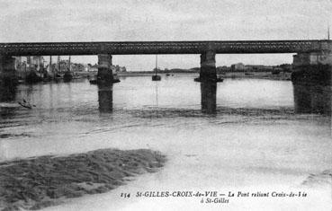 Iconographie - Le pont reliant Croix-de-Vie à St-Gilles