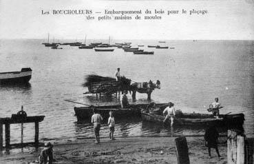 Iconographie - Embarquement du bois pour le plaçage des petits naisins de moules