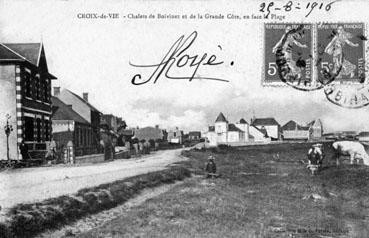 Iconographie - Chalets de Boisvinet et de la Grande Côte, en face la plage