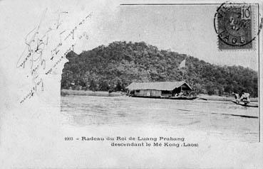 Iconographie - Radeau du roi de Luang Prabang descendant le Mé Kong