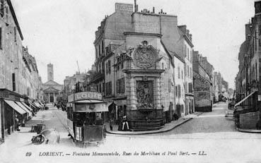 Iconographie - Fontaine monumentale, rue du Morbihan et Paul Bert