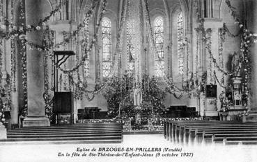 Iconographie - Eglise de Bazoges en la fête de Ste-Thérèse-de-l'Enfant-Jésus