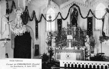 Iconographie - Carmel de Chavagnes - Le sanctuaire, 4 juin 1931