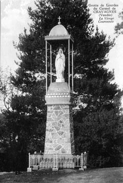 Iconographie - Grotte de Lourdes du Carmel de Chavagne - La Vierge Couronnée