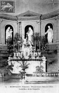 Iconographie - Pensionnat Jeanne d'Arc - Intérieur de la chapelle