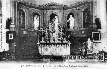 Iconographie - Intérieur de la chapelle du pensionnat Jeanne d'Arc
