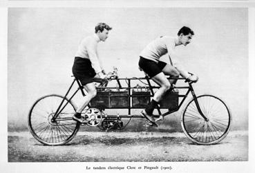 Iconographie - Le tandem électrique Clerc et Pingault, le 22 mai 1897