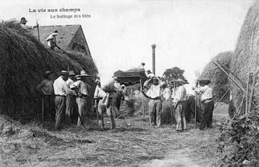 Iconographie - La vie aux champs - Le battage des blés