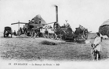 Iconographie - En Bauce - Le battage du grain