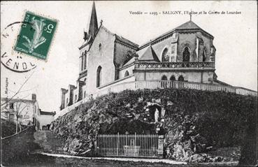 Iconographie - L'église et la grotte de Lourdes