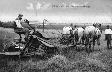 Iconographie - En Bauce - La moissonneuse-lieuse