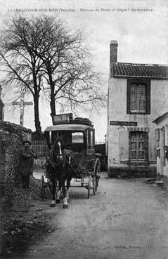 Iconographie - Bureau de poste et départ du courrier