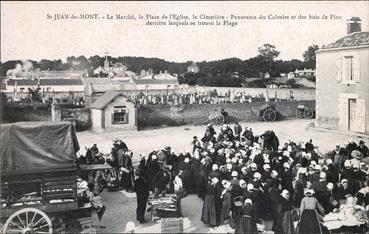 Iconographie - Le marché, la place de l'église...