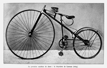 Iconographie - La bicyclette de Lawson,1ère machine de dame