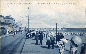 Iconographie - Jardin public et Palais de Justice, quartier de la plage