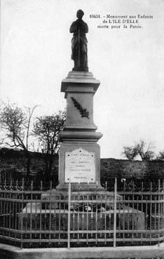 Iconographie - Monument aux Enfants de l'Ile d'Elle morts pour la Patrie