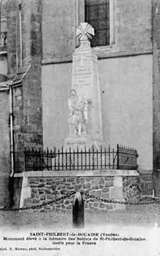 Iconographie - Monument élevé à la mémoire des soldats de St-Philbert-de-Bouaine